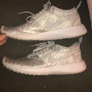 Nike white and grey shoes
